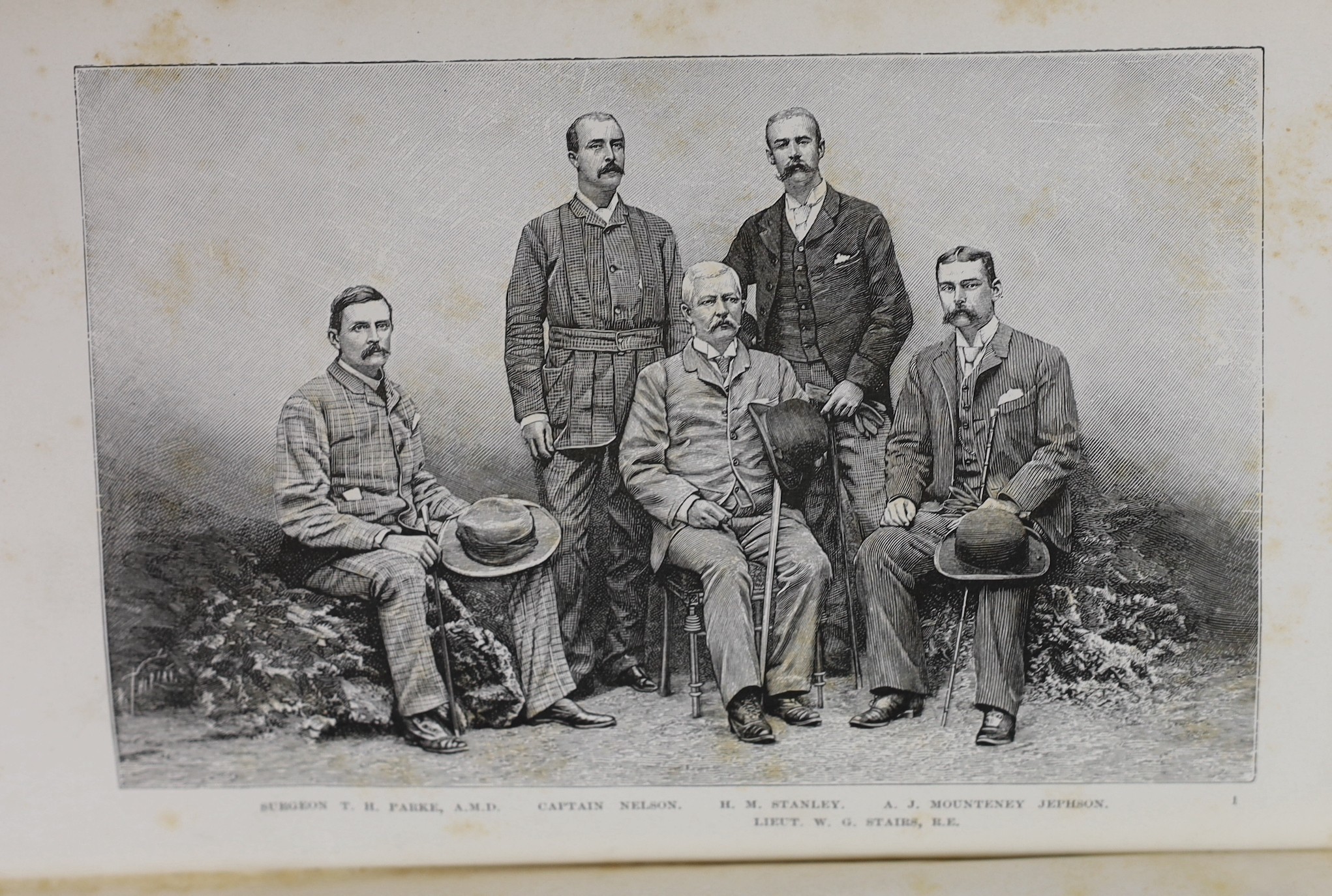 Stanley, Henry Morton, Sir - In Darkest Africa, or the Quest Rescue , and Retreat of Emin, Governor of Equatorial, 1st edition, 2 vols, 8vo, original pictorial cloth gilt, with 4 maps (1st map in vol 1 torn and with loss
